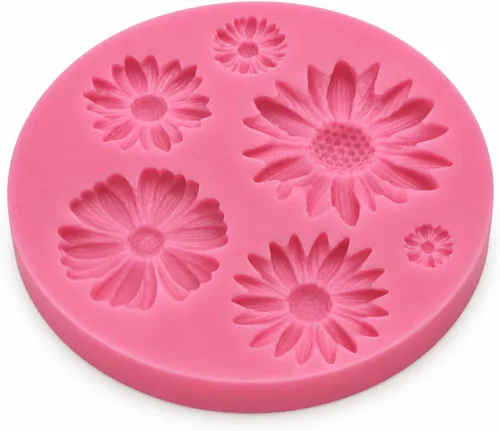 Moldes de silicona para flores, moldes de silicona para fondant, moldes de silicona de girasol, moldes para hornear galletas, moldes para fondant,