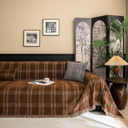 Vista 17 de HANDONTIME funda verde oscuro para sofá de jacquard, funda de pana para sofá verde, bonitas fundas de sofá lavables, fundas modernas de sofá para 3