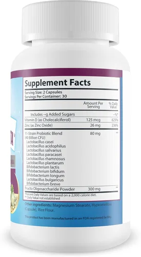 Vista 2 de Probiotic Pro Gut Vita - Fórmula probiótica y vitamínica para apoyar la salud intestinal, promueve la digestión saludable, la absorción