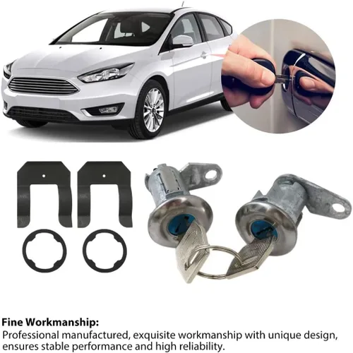 Vista 3 de Cilindro de cerradura de puerta con 2 llaves Repl.# DL1 DL1550 D2AZ-6521984A para Ford 76-78 F-150 Base