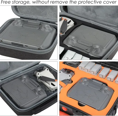 Vista 5 de LICHIFIT Funda protectora de control remoto piel parasol 2 en 1 para DJI RC Mini 3 Pro accesorio de control remoto gris