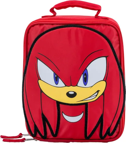 AI ACCESSORY INNOVATIONS Sonic The Hedgehog - Lonchera aislada Knuckles Mini enfriador para juegos con características 3D y mango acolchado superior