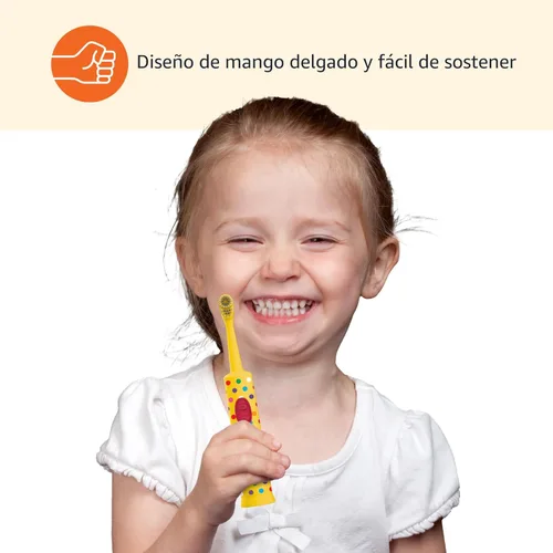 Vista 5 de Yaxa Basics Cepillo de dientes con pilas para niños, 2 unidades, 1 paquete (anteriormente Solimo)