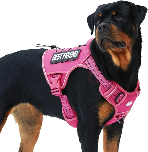 Vista 53 de Auroth - Arnés táctico para perros, ajustable y reflectante, K9, antitirones, chaleco de entrenamiento para mascotas, arnés de servicio militar