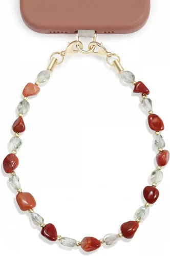 Vista 14 de Posadina Dije de piedra natural para teléfono, correa de muñeca de teléfono curativa con cuentas, cordón de cadena para teléfono celular hecho a