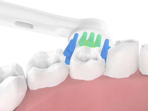Vista 5 de Cabezales de cepillo de repuesto, compatibles con cepillo de dientes eléctrico Braun 3D White Oral-B - Paquete de 4