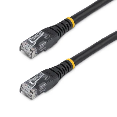 Vista 49 de StarTech. com Cable Ethernet CAT6 de 1 pie – Cable Ethernet CAT 6 Gigabit negro -650MHz 100W PoE++ RJ45 UTP moldeado Categoría 6 Network/Patch Cord