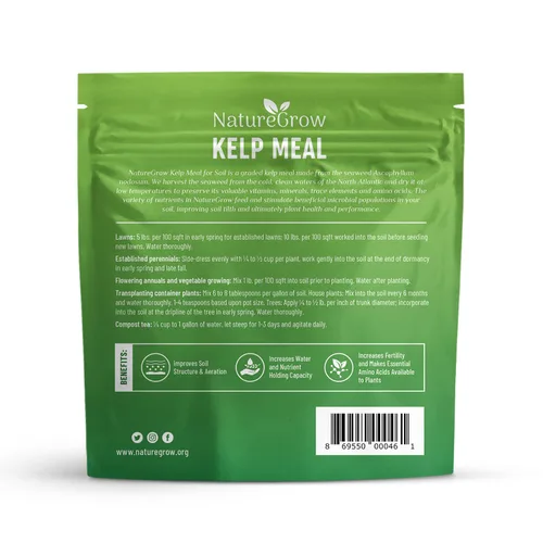 Vista 2 de Kelp Meal 1-0-2 Alimento natural para plantas, aumenta la salud y el rendimiento de las plantas (2 libras)
