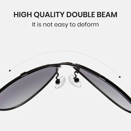 Vista 6 de Cyxus Gafas de sol polarizadas estilo aviador para hombre, lentes espejadas clásicas, protección UV