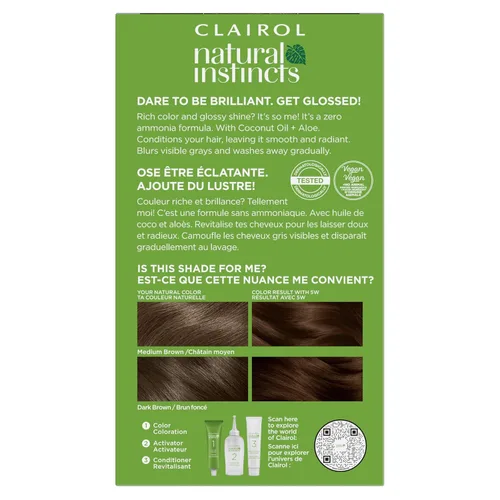 Vista 26 de Clairol Natural Instincts - Tinte semipermanente para el cabello, color negro 2, paquete de 1 unidad 2 negro