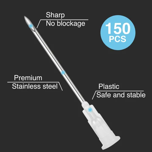 Vista 3 de TENKAIWICK Paquete de 150 agujas de calibre 16 de 1.5 pulgadas, agujas de inyección desechables estériles Luer Lock, accesorios de laboratorio
