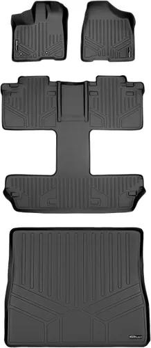 Vista 26 de MAXLINER Alfombrillas de Piso - Juego de Revestimiento de 3 Filas para Toyota Sienna 2013-2020
