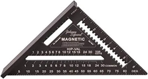 Vista 12 de Johnson Level & Tool 1904-0700V 7-1/4 pulgadas Johnny Square® MACH-1™ Smart Mark™ Rafter Square con vial nivel, negro