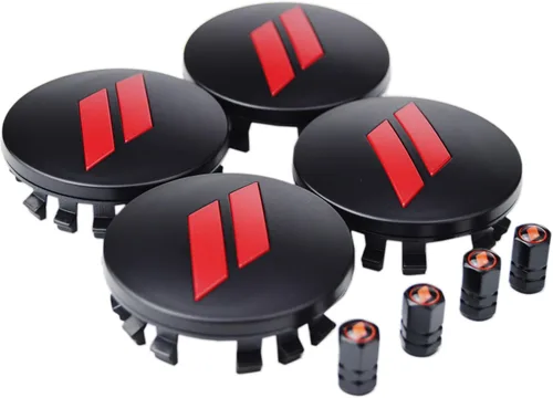Vista 14 de Juego de 4 tapacubos con emblema de centro de rueda Slash para Dodge Charger Challenger Durango Hornet Dart R/T SRT Magnum Nitro Journey Caliber