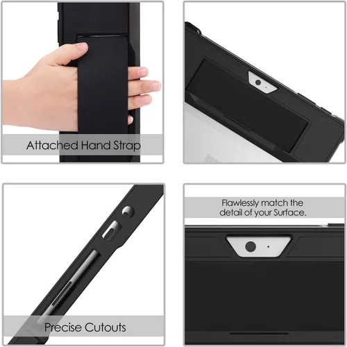 Vista 8 de MoKo Funda compatible con Microsoft Surface Go 4 / Surface Go 3 / Surface Go 2 / Surface Go Funda protectora todo en uno con soporte para bolígrafo