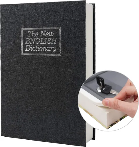 Vista 11 de Caja fuerte de libro de transferencia de papel real, hueca con compartimento secreto oculto, cerradura de combinación, 8.7"×6"×2" (Alice-Combination)