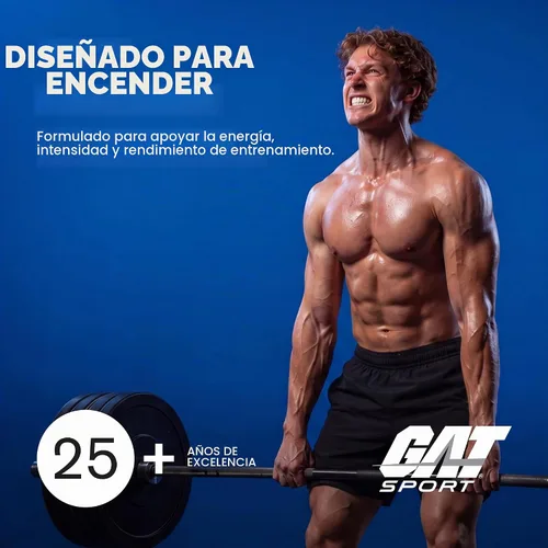 Vista 9 de GAT SPORT NITRAFLEX Burn, Tropic Thunderburst, 7.74 oz (30 porciones) Suplemento energético termogénico pre-entrenamiento Mezcla de bebida