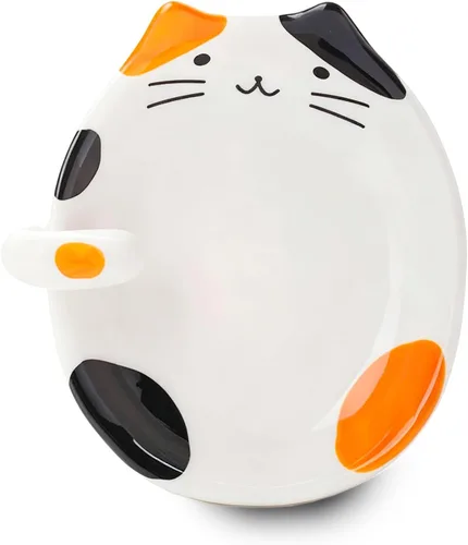 Soporte de cuchara para gatos, soporte de cuchara de cerámica para la parte superior de la estufa, accesorios de cocina para gatos, soporte para