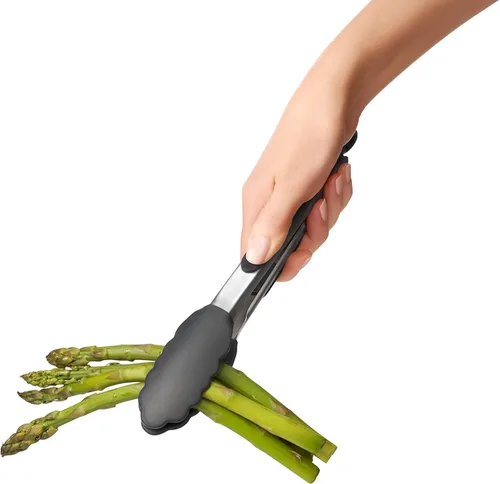 Vista 6 de OXO – Pinzas con buen mango con extremo de silicona, Negro