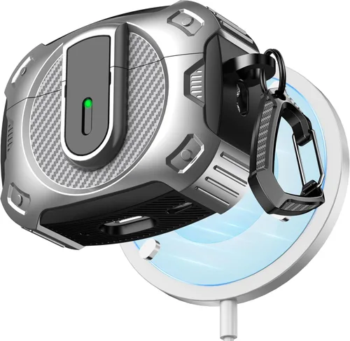 Vista 19 de RFUNGUANGO Funda para AirPod de 2ª generación con kit de limpieza, armadura protectora de carcasa dura militar con bloqueo para funda de carga