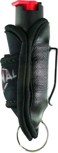 PERSONAL SAVER Llavero compacto de gas pimienta con luz LED, espray OC de máxima fuerza policial, rango de 12 pies con tapa de seguridad