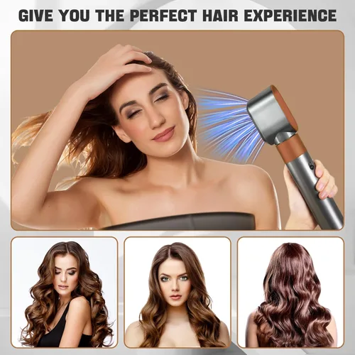 Vista 7 de Boquilla de secadora preestilizada para Dyson Airwrap Styler, repuesto para accesorios Air Wrap HS01 HS05 (dorado)