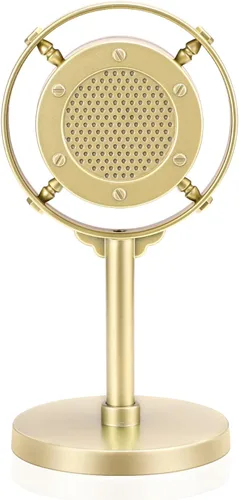 Vista 2 de Facmogu Modelo clásico de accesorios de micrófono retro, micrófono de plástico falso antiguo de 1930 a 1940, accesorios de micrófono retro vintage