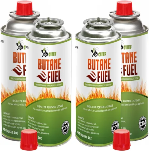Vista 9 de Jo Chef Recipiente de combustible de butano, cilindro de butano de 8 onzas, gas refinado puro para estufa de campamento o soplete de crema Brulee, 2