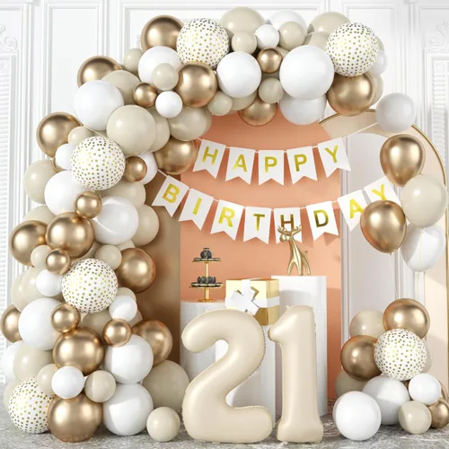 Vista 10 de Decoraciones de Cumpleaños 18 para Niños Globos Negros y Dorados Kit de Arco de Guirnalda con Número 18 Globo de Confeti de Papel de Aluminio