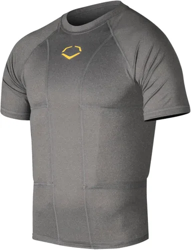 EvoShield Camisa y escudos de costilla Performance para adultos - Gris