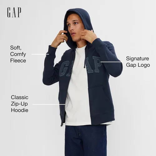 Vista 2 de GAP Sudadera con capucha y cremallera completa para hombre