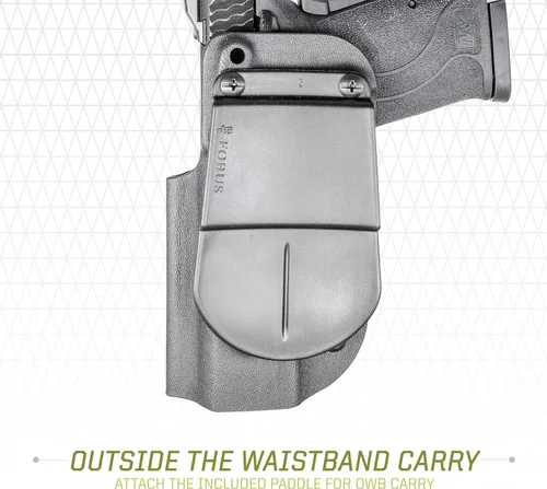 Vista 5 de Fobus SWEZ9 Funda de transporte oculta para Smith & Wesson M&P 9 Shield EZ, 380 Shield EZ, 30 Super Carry Shield EZ, ecualizador, listo para óptica