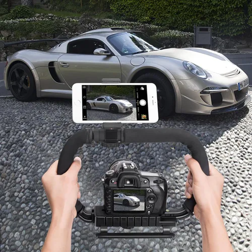 Vista 5 de Jaula de expansión de estabilizador de 3 patas para cámara DSLR/sin espejo/cámara de acción, videocámara, teléfono, soporte para montaje en trípode