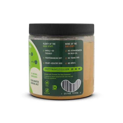 Vista 3 de Nutty Novelties Mantequilla de anacardo - Ingredientes totalmente naturales, de origen responsable, sin azúcar añadida, sin colesterol ni