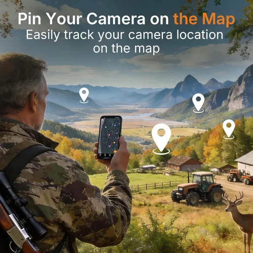Vista 9 de GardePro Cámara E6 WiFi Trail (no celular), WiFi estable con antena externa, visualización de aplicaciones en el sitio, 64MP 1296P HD, visión