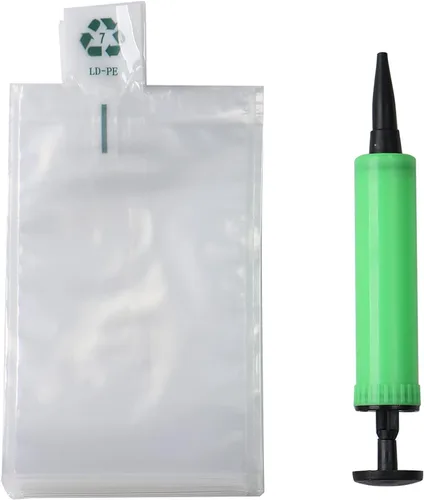 Bolsa inflable de plástico transparente con cojín de bomba gratis, bolsa de embalaje de aire, bolsa de bloqueo de cojín inflable de aire, bolsa