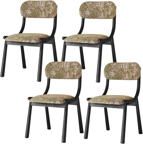 Vista 11 de Rustic Fabric Dining Room Chairs, Kitchen Chair with Backrest, Dining Chairs Lobby Chair Set for French Country Farmhouse Kitchen Home