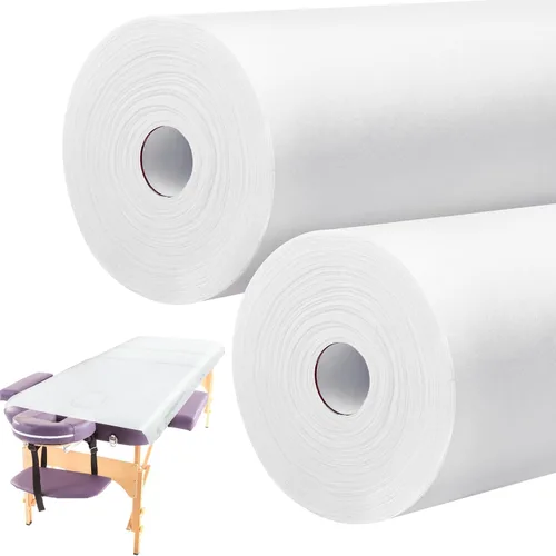 Vista 16 de Tudomro 1 rollo de sábanas desechables no tejidas cubiertas de papel para mesa de masaje, sábanas de masaje de tela no tejida, cubierta de cama