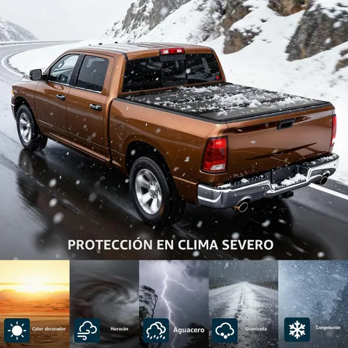 Vista 8 de OEDRO Cubierta rígida de cuádruple plegable de bajo perfil para Ram 1500