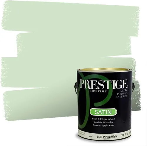 Vista 49 de PRESTIGE Pintura exterior e imprimación en uno, aloe, plano, 1 galón