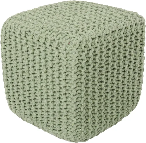 Vista 16 de REDEARTH Puf Otomano Redondo - Tejido a Mano Cable Boho Poof - Pouffe Reposapiés Circular para Sala de Estar - Dormitorio - Patio - 100% Algodón