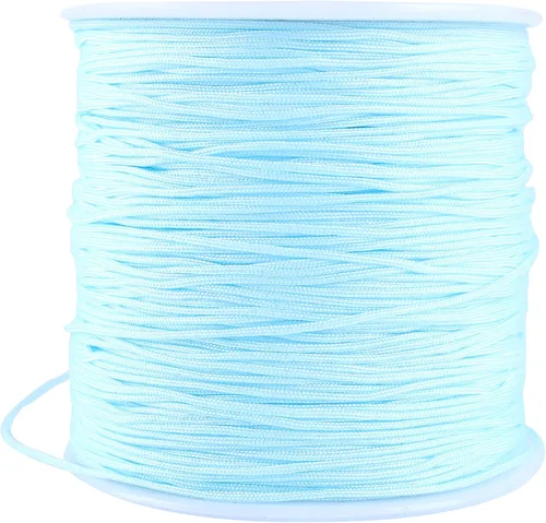 Vista 43 de KONMAY 1 rollo de cuerda de nailon de 150 yardas, trenzado de 0.016 in de nailon Shamballa Macramé/cordón de cuentas, cordón de nudo chino, cuerda