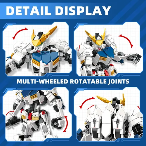 Vista 3 de HIGH GODO Juego de construcción de robot transformador para adultos, modelo de juguete de construcción de City Warrior Mech y Fighter Jet 2 en 1