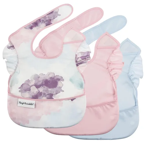 Vista 11 de Tiny Twinkle Baberos Antiderrame para Comer para Bebé Baberos Impermeables y Limpiables para Niños Pequeños con Bolsillo de Recolección Baberos