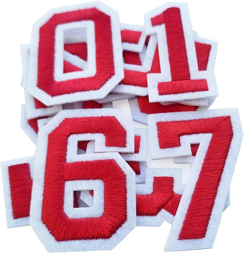Vista 19 de Bfuee 30 parches de números para planchar, apliques de números bordados del 0 al 9, parches de números para ropa, vestido, sombrero, calcetines