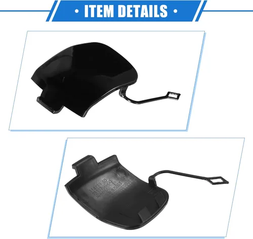 Vista 5 de Tapa de gancho de remolque de automóvil compatible con Mini Cooper 2014-2018, parachoques delantero negro de plástico duradero