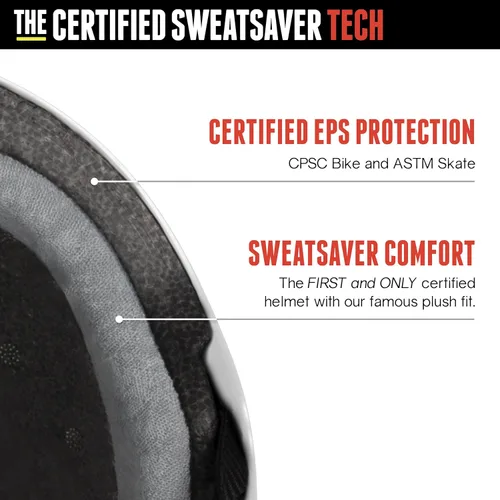 Vista 4 de Triple Eight El casco certificado Sweatsaver con visera para Roller Derby, Skateboarding y BMX