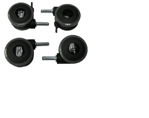Invacare Paquete de ruedas de cama; 2 w/freno y 2 w/out freno, 1123550