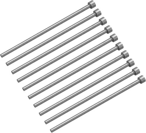 Vista 20 de uxcell 10 pines eyectores rectos, 0.039 in (0.04 pulgadas) de diámetro. SKD61 punzón de punta redonda de 3.937 in (4 pulgadas) de largo