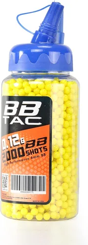 Vista 2 de BBTac Airsoft BB 0.236 in Pulido 2000 Botella Redonda - Amarillo